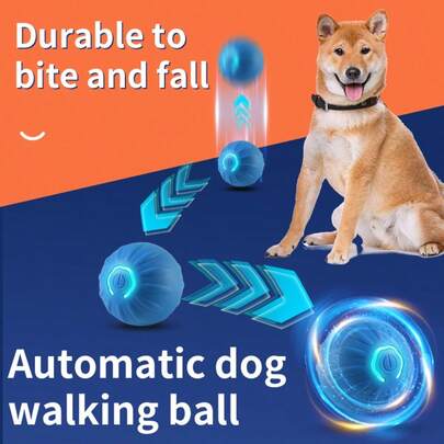 Pelota saltarina automática para mascotas, pelota interactiva inteligente y resistente a mordeduras que rueda y salta, juguete autónomo para mascotas
