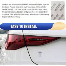 2PCS Car Decals, Metal Jesus Badge Stickers, 3D Individual Car Emblem Decal, Auto Trunk Body Tailgate Side Fenders, Auto Decoration Black - 黑色 - 查看 6