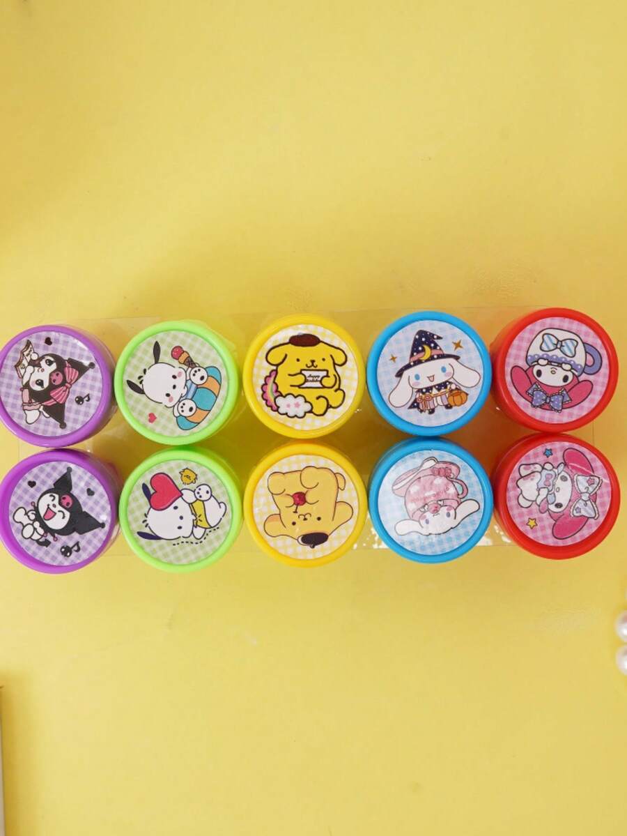 三丽鸥动漫卡通可爱童趣男孩女孩清新甜美印章童谣可水洗印章玉桂狗儿童六一儿童节印章小学生适用 - 彩色 - 查看 1