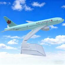 压铸金属飞机模型，适合收藏、送礼、桌面摆件 - 藍白色 - 查看 3