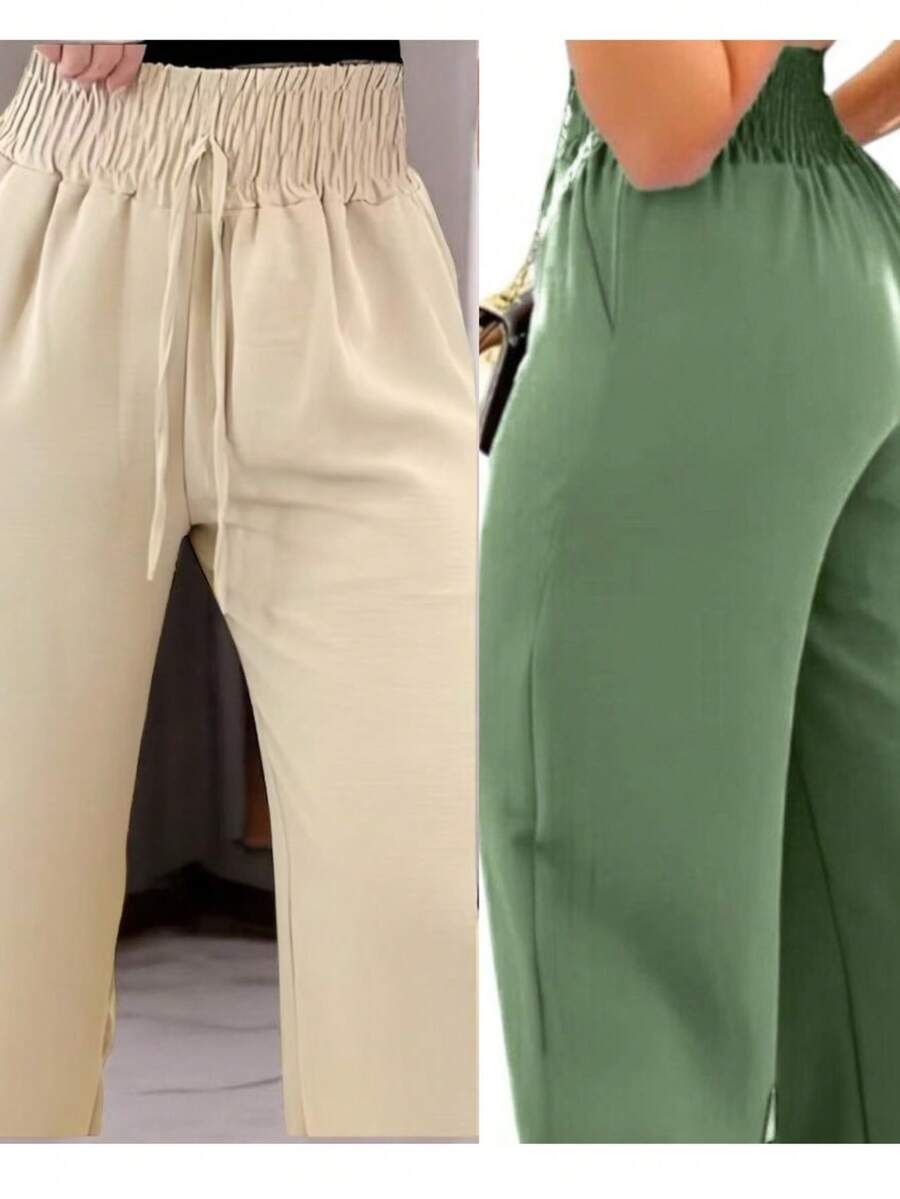 Simple Polyester Daily Pocket - بيج + أخضر عسكري - مشاهدة 1
