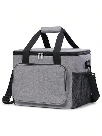1pc Lunch Bag Insulated Soft Cooler Tote, Unisex