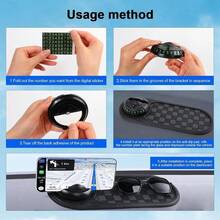 Vehicle-Mounted Anti-Slip Mat, Mobile Phone Navigation Frame, Central Control Storage Mat - 黑色 - 查看 6
