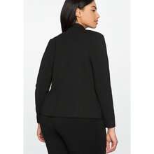 ELOQUII Women's Plus Size The Ultimate Stretch One Button Blazer - Black - View 2