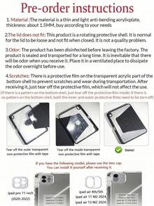 Husă de protecție pentru tabletă iPad cu imprimeu One Creative Dollar Panther, carcasă acrilică transparentă anti-îndoire, cu trei plieri, rotativă, cu design anti-cădere din silicon îngroșat, poziție orificiu de marcare omisă, suportă funcția de trezire/somn automat, compatibilă cu modelele iPad 10/9/Pro 11 2024/iPad 11 2025