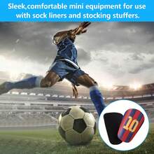 1 Pair Mini Master #10 Number Football Shin Guards, Adult Clip-On Leg Protectors - Thick Mini Football Shin Pads - Suitable For All Seasons - Multicolor - View 7