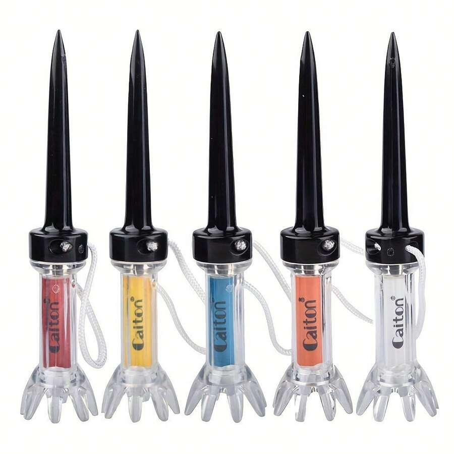 5 Stücke Caiton Magnetische Plastik Golf Tee Set - 360 Grad Abprall und 3 Größen - Verbessere dein Golfspiel! Caiton Magnetische Golf Ball Tees, Plastik Golf Tees, Hochstabiler Golf Tee Halter, Lange Golf Tees, Golf Zubehör