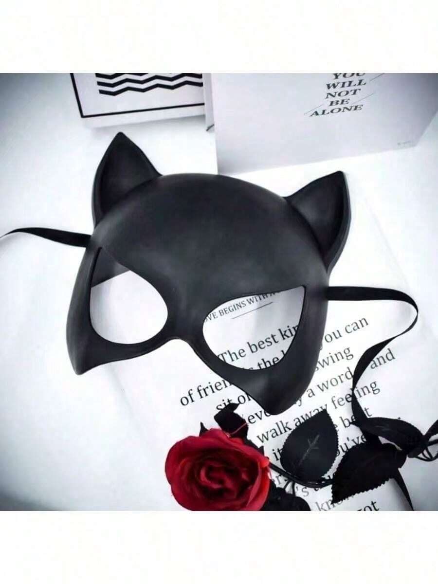 猫咪面具、化装舞会面具、派对面具、万圣节狂欢面具、复活节面具、搞笑性感面具 - 彩色 - 查看 1