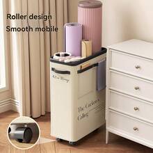 1 pieza Cesta de almacenamiento con rodillo para esterilla de yoga, equipo de fitness y deportes. Cesta de almacenamiento de espuma cosida en el hogar con eje extraíble, conveniente y ligera. - Tres colores - Ver 4