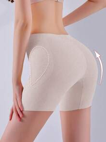 女士无缝海绵臀部和大腿塑形短裤，冰丝收腹裤，带可拆卸海绵垫
