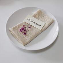 6/24 Pieces Solid Color Tassel Napkins Cloth Viscose 42*42cm/16.5inch Soft And Durable New Year's Eve Party Valentine's Day Casual Lunch At Home Cocktail Receptions Housewarming Pet-Friendly Meal Times Rustic Weddings Baby Showers Breakfast - Flax - View 4