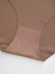 3Pcs Seamless Underwear Women Plus Size High-Waist Solid Color Panties Breathable Soft Comfortable Briefs ﻿