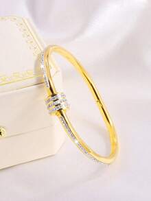 Set de 5 piezas de pulseras de acero inoxidable personalizadas y de colores variados, de diseño único, versátil y elegante, una opción de regalo ideal y resistente al desgaste - Multicolor - Ver 19