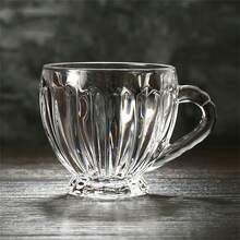 European Style Crystal Heat-Resistant Glass Cup, Home Use Anti-Scald Flower Tea Cup, Juice Cup, Luxury Water Cup Set, High Temperature Resistant Glassware - Multicolor - View 10