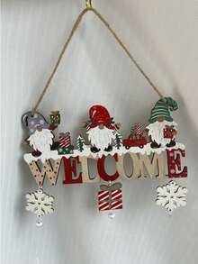 1/3PCS Wooden Christmas Plaque Hanging Doorplate For Christmas Wedding Party Wall Home Decoration Christmas Decorations Room Decor Winter Christmas Decorations Home Christmas Gifts Christmas Decor