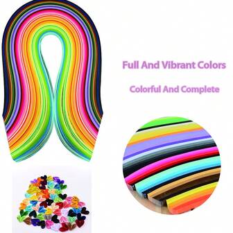260 Sheets Paper Strips, 26 Colors, Two Sizes To Choose From, Suitable For Handmade Use