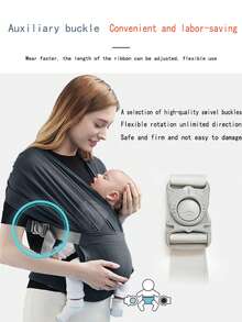 Multifunctional Infant Carrier Backpack, Newborn Sling Carrier, Breathable Mesh Criss-Cross Easy Baby Carrier, X-Type Baby Child Rearing Carrier Backpack - Green - View 6