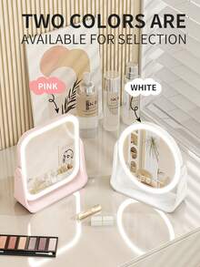 OBOVAY LED Makeup Mirror ,Vanity Mirror Lights, 3 Light Modes Lighted Makeup Mirror, Touch Control, Portable Stand And Rotatable Compact Mirror ,Lighted Travel Makeup Mirror, Vanity Cosmetic Mirror With Lights, Rechargeable Battery, Portable LED Makeup Mirror For Home, School Supplies,Women Gift,Christmas Gifts,600mAh