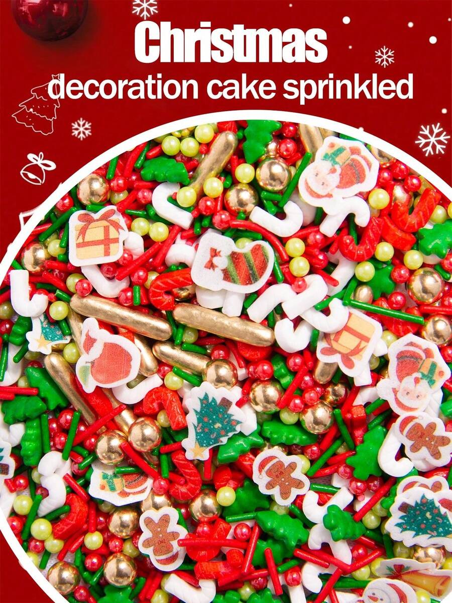 Décorations comestibles pour gâteau de Noël. Comprend un sapin de Noël, une béquille, des flocons de neige, un bonhomme de neige et des perles. Parfait pour les décorations de gâteaux, de cupcakes, de cônes de crème glacée et de desserts. Idéal comme décorations de gâteau pour les fêtes de Noël. Décorations de Noël, pyjamas de Noël, cadeaux de Noël, décoration de Noël