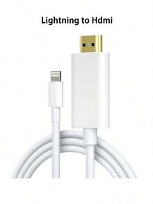 1080P 高清电视线 Lightning 转高清电视线传输视频高清电视数字 AV 适配器线适用于 14 13 12 11 Pro Max 6s 8 7 Plus XR XS iPad Mini Air - 白色 - 查看 9