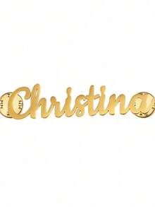 Broche personalizado con nombre, broche personalizado único de acero inoxidable, insignia de broche para niño y niña, accesorio personalizado para boda y fiesta, joyería personalizada con nombre - Multicolor - Ver 4