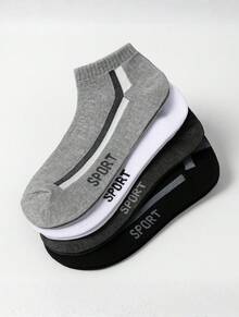 Kit 3 Pares de Meias Masculinas Cano Curto (Soquete) Estilo Casual e Esportivo para Qualquer Ocasião - Multicolorido - Visão 1