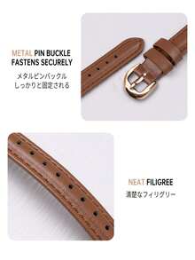 Correa de reloj de cuero genuino para mujer, se ajusta a 38/40/41mm, 42/44/45/46/49mm, diseño delgado y de moda para señoritas, compatible con SE/S10/S9/S8/S7/S6/S5/S4/S3/S2/S1, correa ajustable ultra delgada y suave, correa marrón con caja de oro rosa, 2 en 1 protector de reloj y correa - Marrón - Ver 6