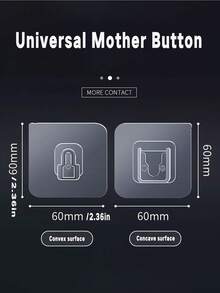 20/10 Ganchos de pared adhesivos fuertes - Transparentes, ganchos de ventosa fáciles de instalar, adecuados para almacenamiento en cocina y baño, materiales de plástico sin procesar