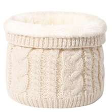 Unisex Thick Knitted Neck Warmer Gaiter, Thermal Lined, Windproof, Suitable For Cycling, Autumn/Winter