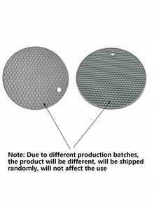 2-Pack Silicone Heat Resistant Placemats - Round Non-Slip Pot Holder Mats For Kitchen Countertops & Dining Tables, Multi-Purpose Hot Pad Trivets For Hot Dishes, Outdoor Picnics & BBQ Use