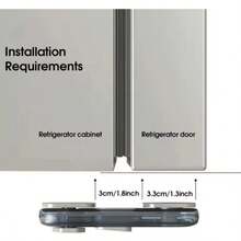 3 Refrigerator Door Locks Baby Protection - Grey - View 6