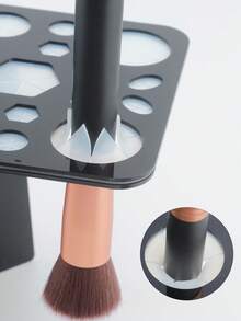 1pc Acrylic Folding 26/28-Slot Makeup Brush Drying Rack, Brush Dryer Stand Holder Suitable For Makeup Enthusiasts, Artists & Nail Brushes