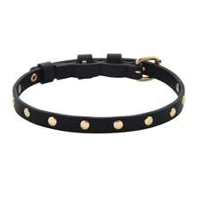 1pc Women's Sexy Punk Choker Necklace, Gothic Rockstar Black PU Leather Tassel Studded Collar Bondage Charm Party Jewelry Accessory - 黑色 - 查看 9