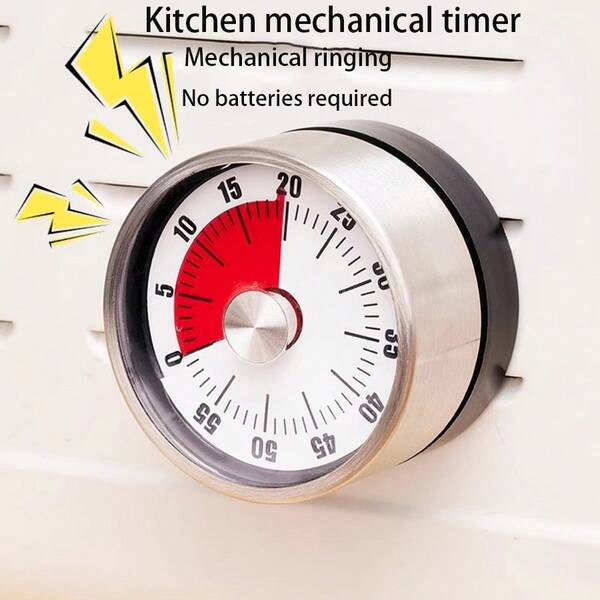 Mechanical Kitchen Timer, Mini Home Cooking, New Magnetic Visual Learning Self-Discipline Reminder Timer, Slightly Flawed
