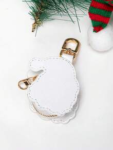 1Pc Christmas Bag Decorations, Snowflakes, PU Small Items, Earphones, Coins, NFC Card Storage Bag,Christmas Coin Purse​​ Keychain Christmas Themed Charm 2025 New Money Pouch Compatible With Airtag & Wallet Cute Keychain Mini Pouch Wallet With Zipper Gift For Girl Women For Women Wallet Mini Wallet Purse