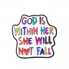 Glaube über Angst Zitat Soft Emaille Pin Anstecknadeln Abzeichen auf Rucksack Männer Frauen Brosche Kleidung Schmuck Mode Accessoires Geschenk