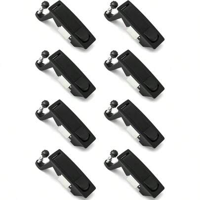 Cerradura de perno de compresión de aleación de zinc de 8 piezas, pestillo de palanca empotrada, rango de agarre ajustable de 0,04 a 0,94 pulgadas