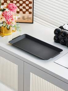 1 件不锈钢矩形托盘，餐厅准备用餐盘，蒸盘，适用于家庭厨房、餐厅、酒店、厨房用品、餐具配件 - 黑色 - 查看 15