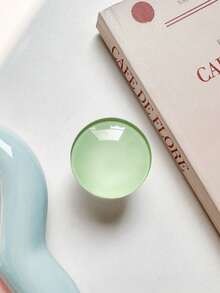 Round Glass Solid Color Phone Holder Air Cushion Stand, Minimalist Ins Style Adhesive Expandable Portable Phone Stand, Suitable For Phone Holder, Cute Round Glass Stand, Gift For Friends, Girlfriend, Christmas