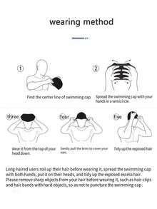1 Mũ bơi silicon đàn hồi cao dành cho cả nam và nữ, Thiết bị tập bơi chống thấm nước, Chuyên dụng cho thi đấu bơi lội - Nhiều màu - Xem 6