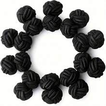 5 Pairs/Set Nylon Knot Fabric Cufflinks, Short Pattern, Classic Design, Suitable For Men And Women Shirts, Gift For Family And Friends, Work, Meeting, Daily Wear, Party And Festival, Black, Blue, White And Red Solid Colors