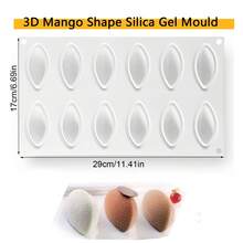 1 pezzo Stampo in silicone per torte mousse, Stampo per dolci alla frutta francesi fai-da-te, Adatto per dolci natalizi, Stampo natalizio, Stampo per cioccolato, In silicone, Per cuocere cioccolato, caramelle, decorazione torte