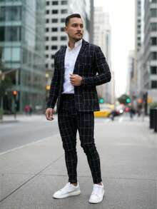 Men Suits - Black and White - View 1