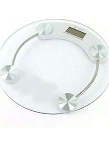 Digital Bathroom Scale Tempered Glass 180 Kg Transparent - Silver - View 3
