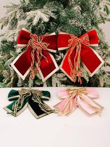 Laço de veludo dourado de alta qualidade para decoração de Natal. Ideal para decorar presentes de Natal, árvores de Natal e ambientes internos. Perfeito para decorar sua casa no inverno.