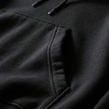 Women's Casual White Lily Print Hoodie, Classic Style For Daily Leisure - Black - View 4