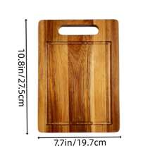Heavy-Duty Acacia Cutting Board - Kitchen Cutting Board With Handle, Suitable For Chefs, Used For Cutting Meat, Vegetables, And Cheese, With Juice Trough - Easy To Clean Surface, Suitable For Households, Dormitories, And Restaurants - Perfect Gift For Chefs (Mother's Day, Easter) - Durable And Hygienic Preparation Surface, Suitable For Food Preparation, Elegant Design, Sturdy Structure, Multi-Functional Accessories, Suitable For Home Chefs