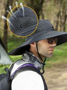 Summer Wide Brim Sun Hat, Outdoor Cycling Sports Fishing Hiking Bucket Hat, Sun Protection - Multicolor - View 5