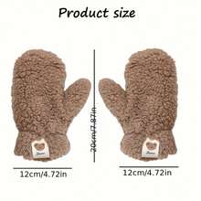1 par de guantes de invierno para mujer - Guantes térmicos para clima frío con diseño de pata de oso lindo, guantes de felpa suave para ciclismo, esquí, ir al trabajo - Guantes de invierno cálidos para mujer - Regalo ideal para clima frío, accesorios de invierno, equipo para clima frío, diseño juguetón, construcción duradera, entusiastas al aire libre, accesorios de esquí, material acogedor, amantes del aire libre - Multicolor - Ver 2