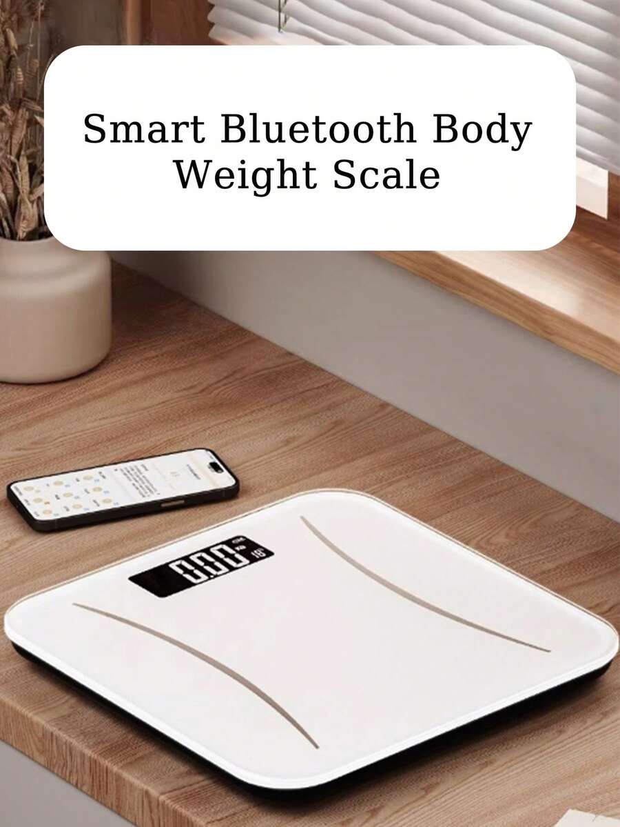 1 Piece LCD Display Smart Body Fat Scale High Precision Digital Weight Scale Bluetooth Connected Body Composition Monitor With Clear Readout Auto On Off Function Anti Slip Base Premium Material Body Fat Scale For Home Dorm Room Daily Use Fitness Enthusiasts Students Weight Management Lovers Birthday Gift Smart Home Essentials